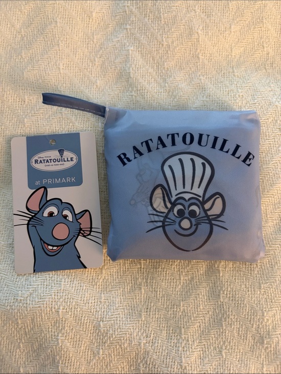 Disney Handbags - Disney Ratatouille Foldable Tote - Light Blue with Navy Print